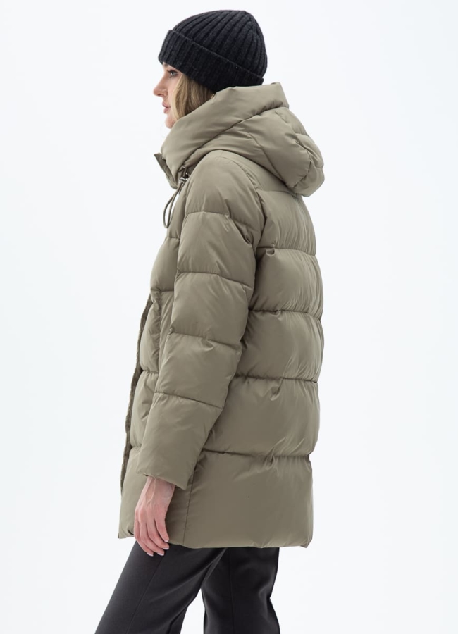 Женский пуховик с капюшоном модель № 31147 универмаг малина