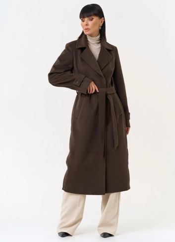 Женское пальто с английским воротником фото