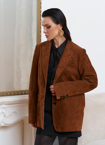 Женский замшевый жакет