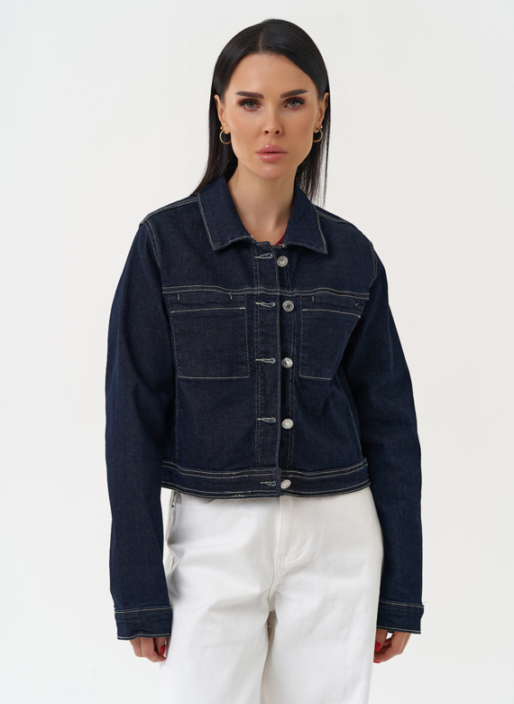 Жакет джинсовый синего цвета