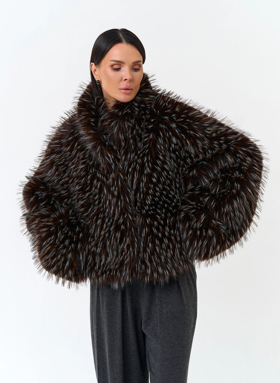 Женская шуба из эко меха фото