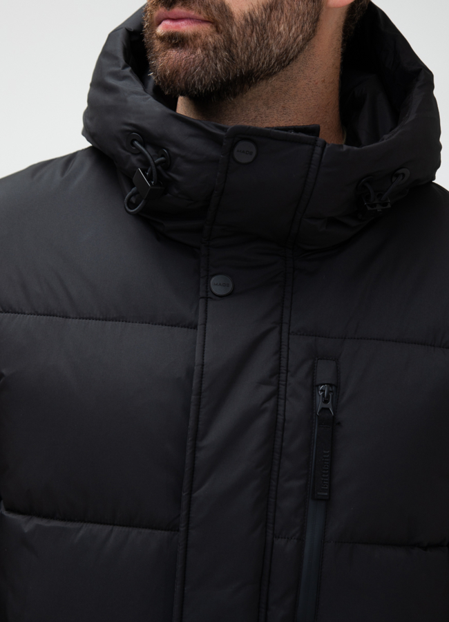 Мужской пуховик с капюшоном  модель № 28871 универмаг малина