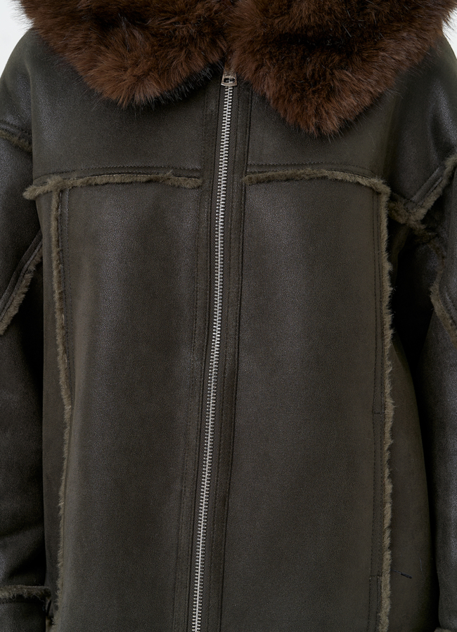 Женская дубленка из эко замши с капюшоном из эко меха модель № 31508 универмаг малина