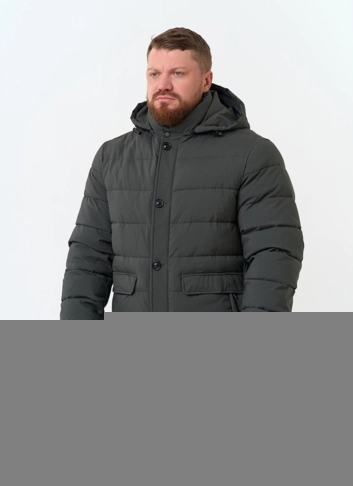 Мужской пуховик с капюшоном фото