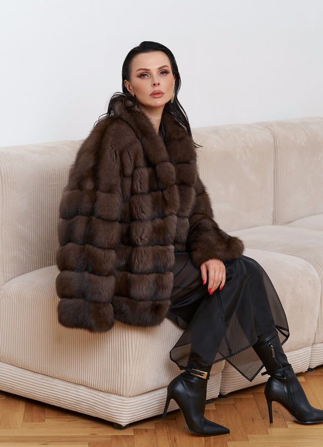 Куртка из баргузинского соболя модель № 29880 универмаг малина